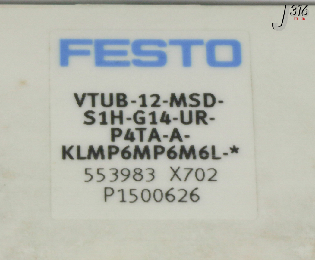 31301 FESTO 13-SLOT VLV TERMINAL ASSY VTUB-12-MSD-S1H-G14-UR-P4TA